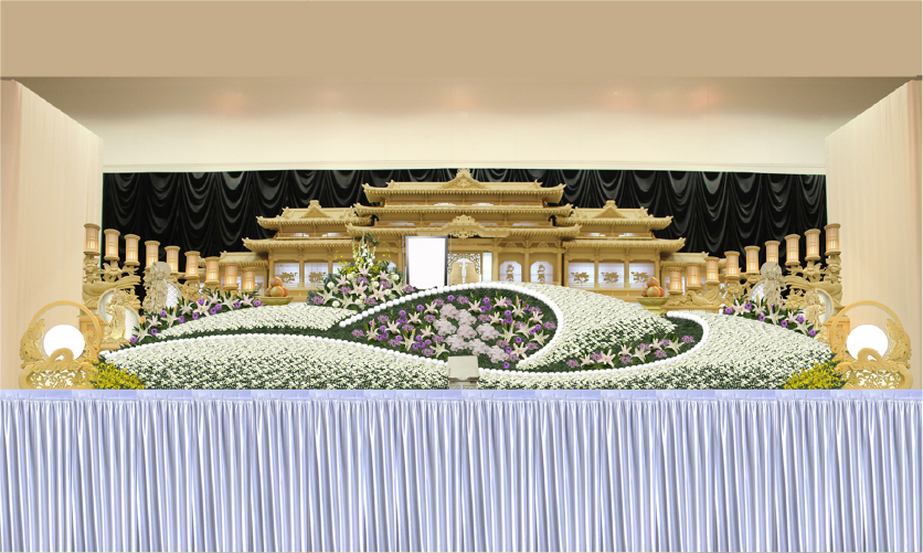 生花祭壇 ゴールド